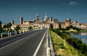 strada, città, chiesa, castello, cupola, campanile, strisce, torri, acqua
