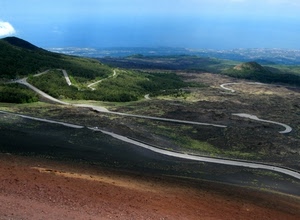 curve, panorama, strada, cielo, colline, verde, strade, paesaggio, alberi, terra