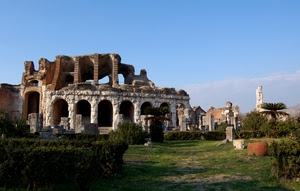 archi, rovine, ruderi, prato, rudere, archeologia, cielo, siepi, piante, verde