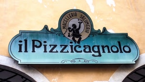 insegna, macelleria, azzurro, salumeria, muro, archi, scritta, celeste, salumi, negozio