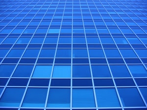 finestre, blu, azzurro, vetri, vetro, geometrico, prospettiva, vetrate, palazzo, linee, minimalismo