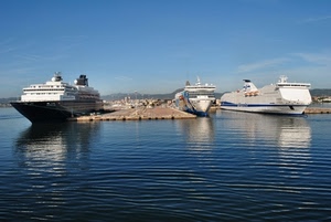 porto, mare, navi, acqua, tre, crociera, banchina, cielo, traghetti, molo