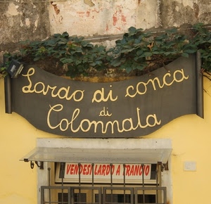 insegna, verde, piante, foglie, scritta, bottega, lardo, scritte, tettoia, giallo, negozio