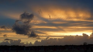 nuvole, cielo, tramonto, sole, alba, panorama, giallo