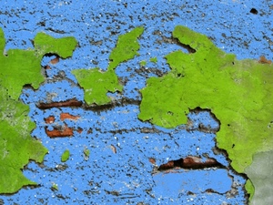 verde, azzurro, astratto, colori, celeste, muro, intonaco, mattoni
