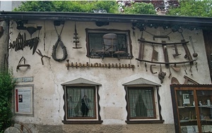 finestre, attrezzi, casa, tendine, legno, muro, tende, verde, vetrina, forbici