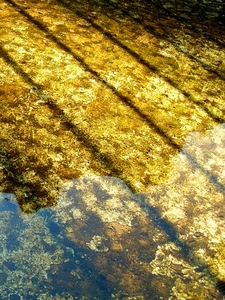 acqua, giallo, riflesso, righe, oro, linee, astratto, ombre