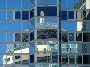 finestre, azzurro, vetri, riflessi, riflesso, specchi, blu, grattacielo, palazzo, vetro
