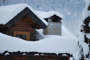 neve, comignolo, abbaino, tetto, bianco, inverno, finestra, albero, camino