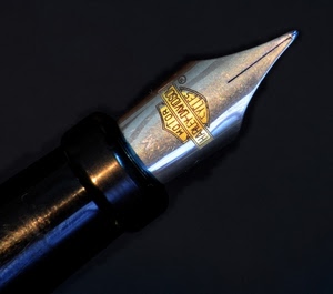 penna, pennino, stilografica, marchio, punta, nero, inchiostro, acciaio, metallo