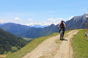 bicicletta, strada, montagne, montagna, ciclista, sentiero, sport, verde, bici, panorama