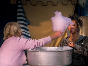 zucchero, filato, pentola, rosa, donne, due, donna, cibo