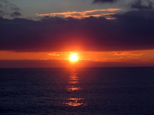 mare, tramonto, sole, nuvole, cielo, arancione, alba, rosso, riflesso
