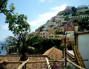 case, tetti, cielo, collina, amalfi, nuvole, verde, panorama, paesaggio, mare, costiera, paese, piante