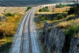binari, ferrovia, erba, curva, verde, rotaie, paesaggio, campagna, ponte, binario, sassi, campi, rotaia, muro, massicciata, piante