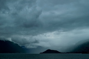 nuvole, cielo, mare, acqua, montagne, maltempo, isola, montagna, lago