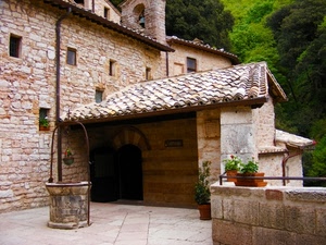 pozzo, tetto, vasi, finestre, tegole, casa, pietra, campanile, fiori