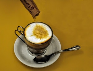 cucchiaino, caffè, tazzina, zucchero, piattino, schiuma, canna