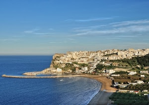 mare, spiaggia, paese, cielo, panorama, acqua, porto, blu