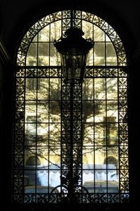 vetrata, finestra, lampadario, arco, controluce, croce, rettangoli, trasparenza, lampada, lampione, vetro, cornice, ferro