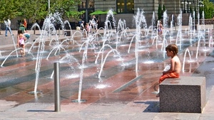 acqua, fontana, zampilli, bambino, spruzzi, cubo, bambini, fontane, piazza