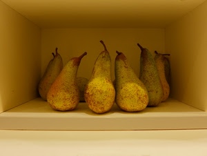pere, frutta, giallo, cibo, verde, scaffale, frutti, piccioli