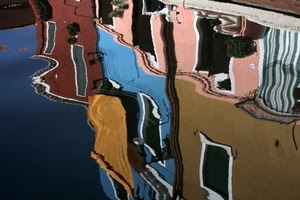 acqua, riflesso, colori, finestre, case, venezia, canale, riflessi, tenda