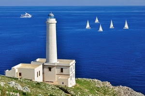 mare, faro, vele, barche, blu, bianco, azzurro