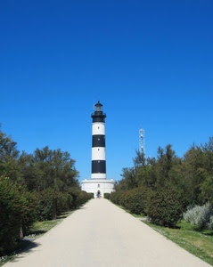 faro, strada, alberi, cielo, bianco, nero, piante