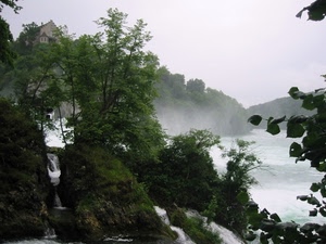 verde, acqua, alberi, fiume, cascata, piante, foglie, cascate
