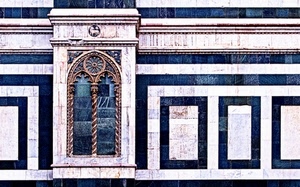 finestra, bifora, bianco, geometrie, marmo, blu, nero, geometria
