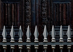 legno, cancello, punte, portone, lance, porta, ferro, metallo, intarsi, cancellata, ringhiera, nove, recinzione