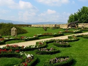 aiuole, fiori, verde, cannone, prato, giardino, erba