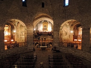 chiesa, altare, banchi, navata, archi, panche, interno, cappelle, arcate, luci