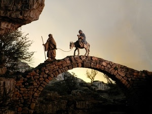 ponte, presepe, asino, arco, madonna, giuseppe, pietre, presepio, sassi, maria, bambino, natività