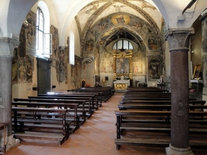 chiesa, altare, panche, colonne, navata, banchi, colonna, affreschi, interno