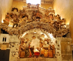 presepe, grotta, capanna, pastori, angeli, natale, statue, luci, bambino, natività, artistico
