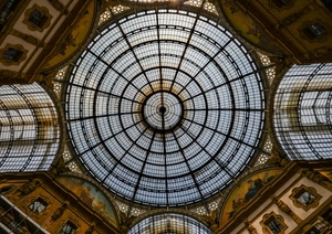 cupola, finestre, galleria, cerchio, geometrie, soffitto, vetro, affreschi, cerchi, decorazioni, dipinti, prospettiva, vetrata, vetri, raggi