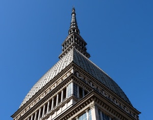 cielo, cupola, colonne, mole, torino, azzurro, finestre, tetto, antonelliana, architettura