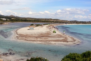 mare, spiaggia, sabbia, nuvole, persone, acqua, panorama, paesaggio, costa