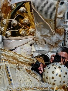 maschera, fotografi, carnevale, bianco, venezia, oro, cappello, fotocamera, palla, sfere, palle