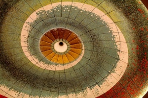 spirale, verde, colori, rosso, cerchio, astratto, soffitto, geometrie, giallo, linee, centro, cerchi, bianco