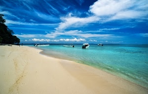 mare, spiaggia, sabbia, nuvole, cielo, barche, acqua, azzurro