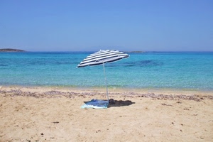 mare, spiaggia, ombrellone, sabbia, ombra, cielo, azzurro, asciugamano, righe, blu, celeste, bianco, telo
