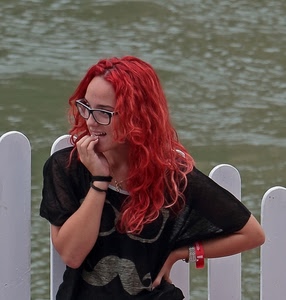 occhiali, donna, capelli, rossa, rosso, ragazza, orologio