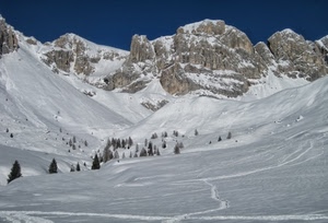 neve, bianco, montagna, alberi, inverno, montagne, rocce, vallata