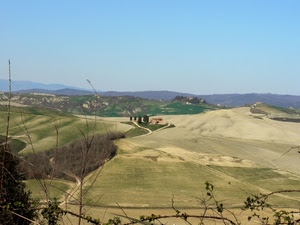 colline, cielo, verde, alberi, paesaggio, azzurro, campi, campagna, panorama, rami, strade, montagne, piante, prati, agricoltura, collina