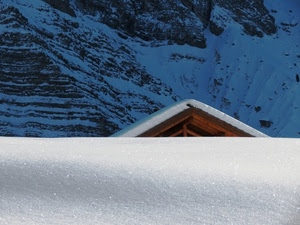 tetto, neve, bianco, montagna, inverno, casa