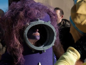 viola, maschera, capelli, bocca, parrucca, carnevale, costume, naso, uomo, trucco, oblò, persone
