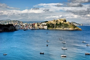 mare, barche, nuvole, cielo, porto, acqua, borgo